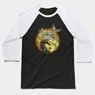 Seahorse with a Steampunk Flair clocks and flowers Baseball T-Shirt